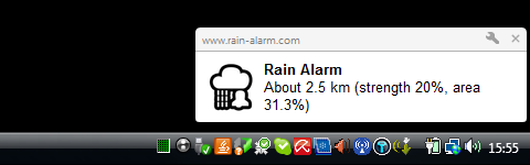 Notification in Google Chrome