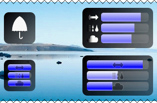 1x1 and 2x1 widgets
